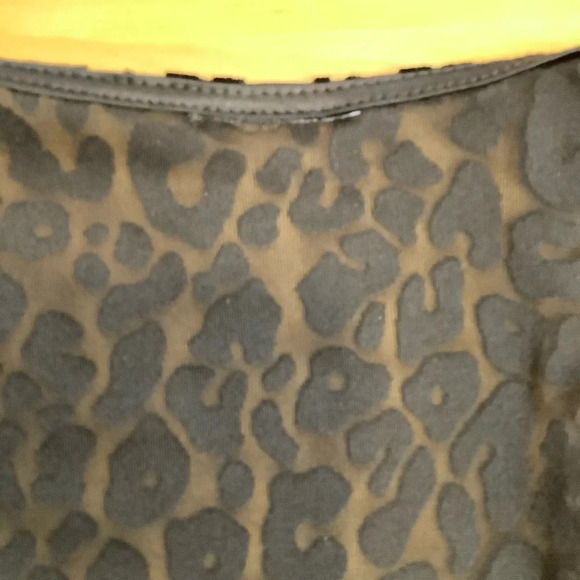 BARDOT Black Velvet Brocade Leopard Bodysuit - Picture 13 of 15